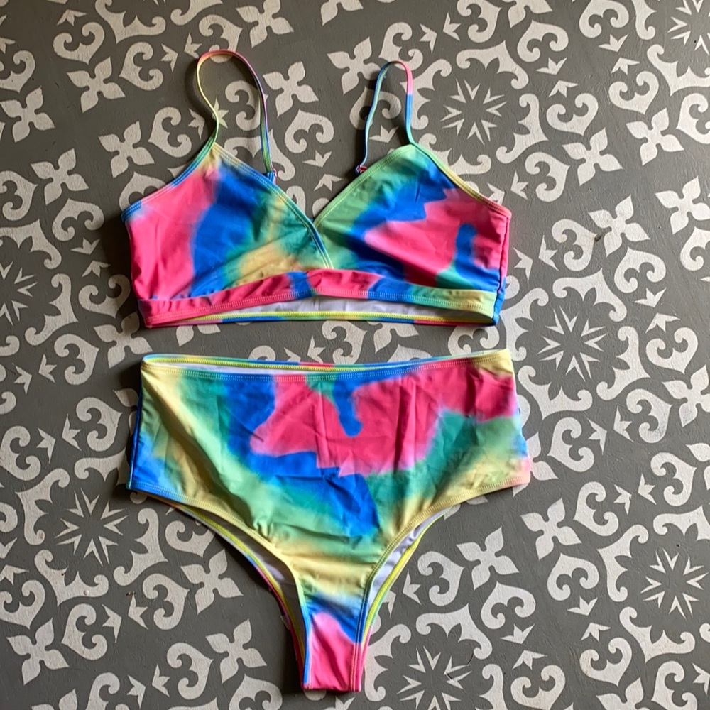 Shein tie dye bikini